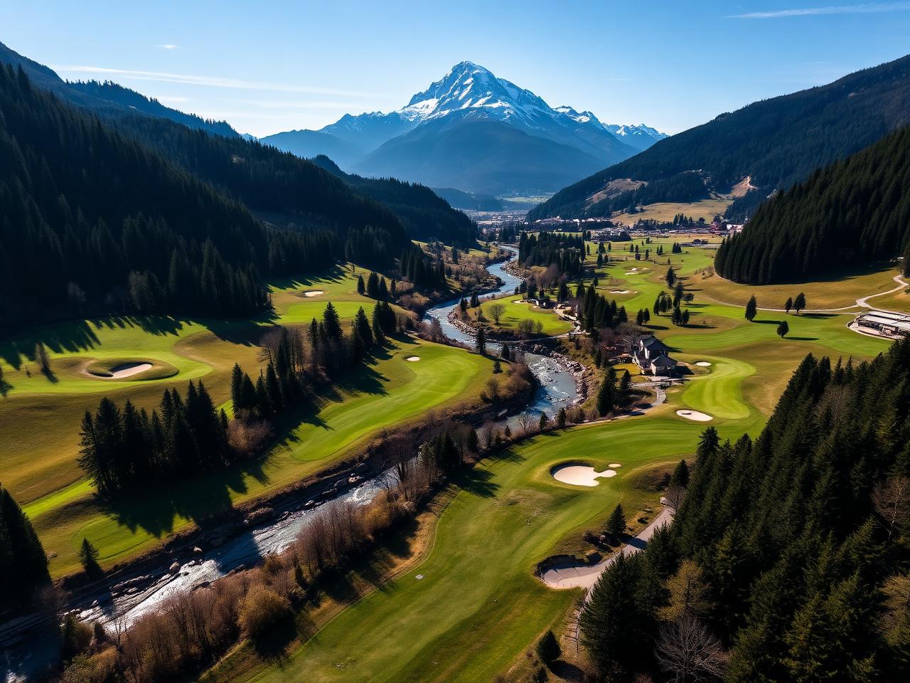 Chamonix — vue aérienne dans la vallée de l'Arve